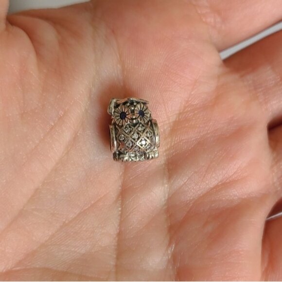 Pandora Sterling Silver 925 Owl Graduation Charm Bead - Picture 7 of 9